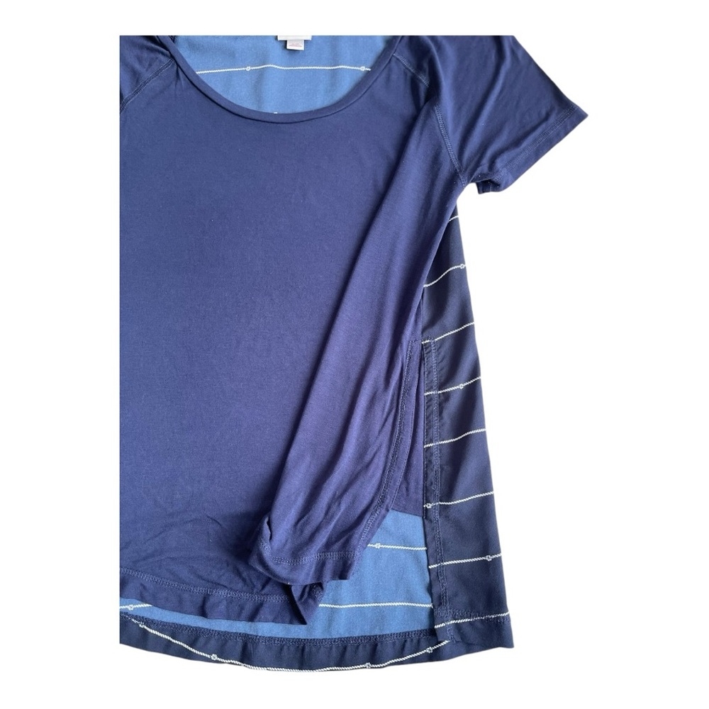 Merona Navy Blue Nautical Knots Blouse Top Shirt Size Small - Picture 6 of 8